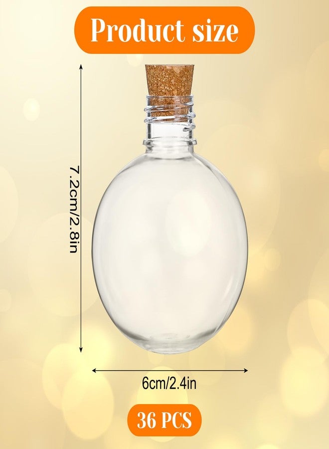 AojSup 36 Pcs Spherical Plastic Potion Bottles - 3.4 Oz Sand Art Ball Bottle Set with Corks and Tags for DIY Crafts, Wedding Party Favor & Decorative Gifts - Image 2